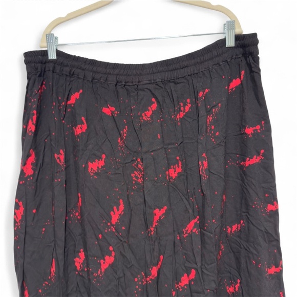 Neelam Fashions Boho Maxi Skirt Red Black Plus Size 1X/2X, Whimsigoth Festival - Picture 8 of 10